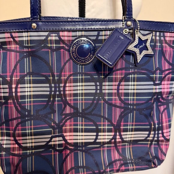 Coach Tartan Purple/Blue Plaid - Picture 2 of 10